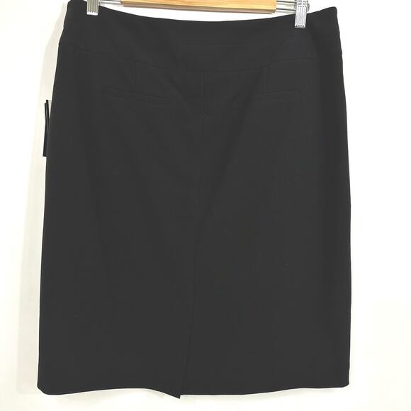 AB Studio Black Knee Length Skirt Size 12 NWT - Picture 4 of 12